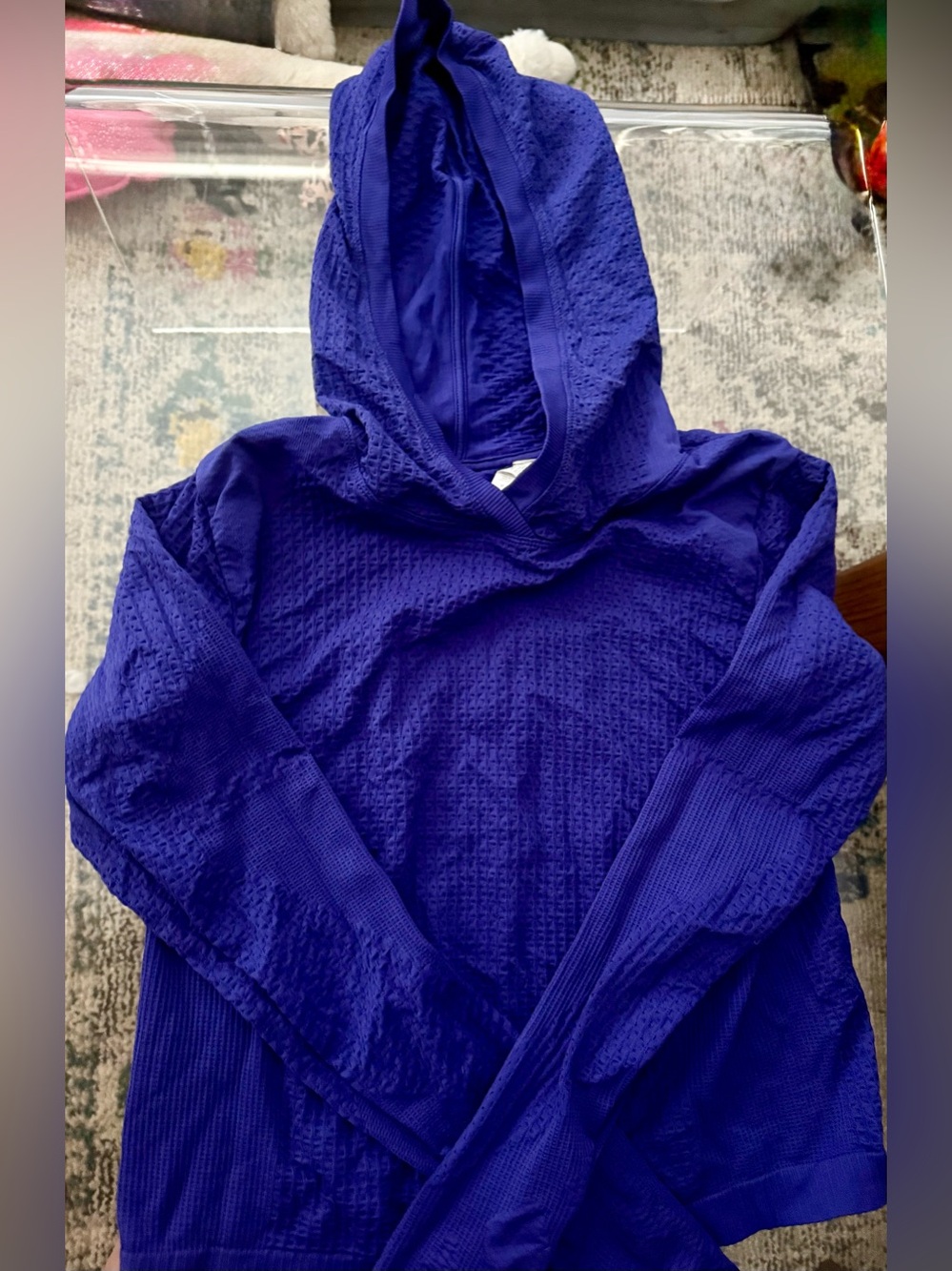 Purple Long Sleeve Athleta Top hoodie